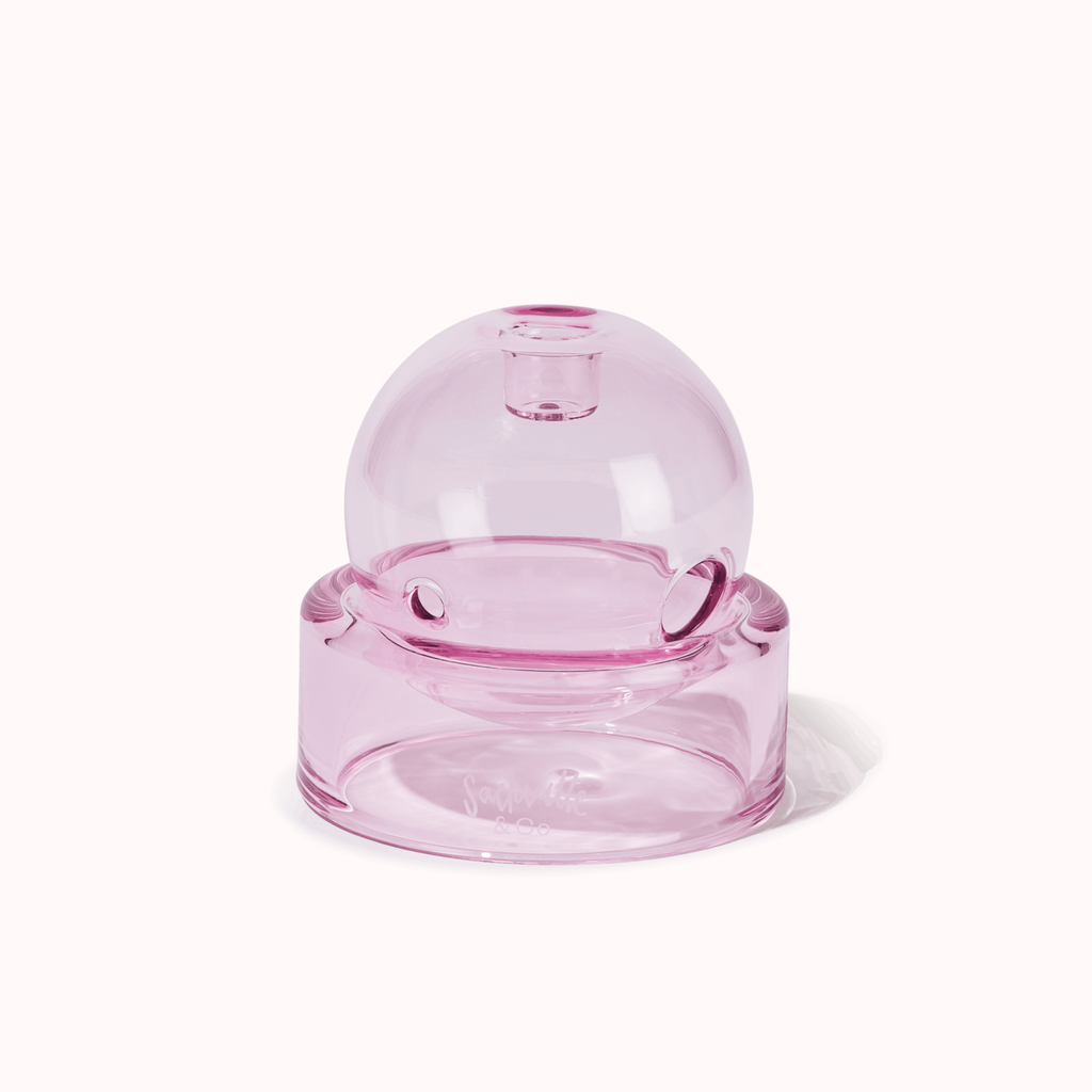 Sackville&co Crystal Ball Pipe in Pink Colourway