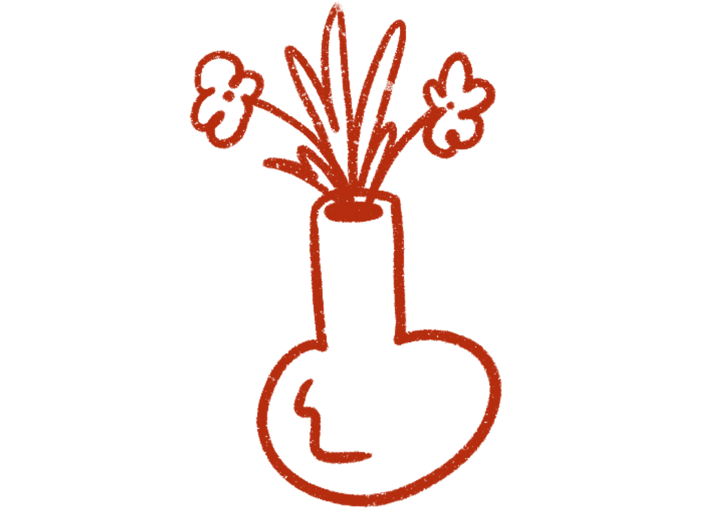 The Hot Cherry Club Vase Doodle